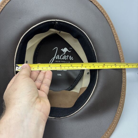 Jacaru Hat Men’s XXL Summer Breeze Australia Tan Brown Mesh/Suede Leather - Picture 10 of 12